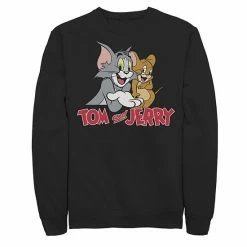 Licensed Character Men's Tom And Jerry Characters Logo Simple Sweatshirt