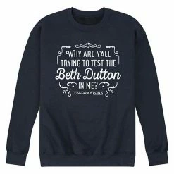 Licensed Character Men's Yellowstone Beth Dutton Sweatshirt Navy -Licensed Character Shop unnamed file 5622