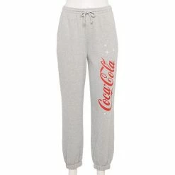 Licensed Character Juniors' Coca-Cola Snowflake Logo Graphic Joggers