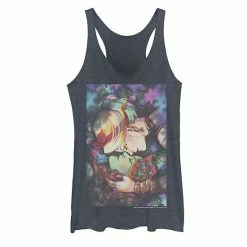 Licensed Character Juniors' DC Comics Poison Ivy And Harley Quinn Tank Top Navy Heather