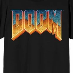 Licensed Character Men's Doom Game Gradient Logo Tee -Licensed Character Shop unnamed file 5657