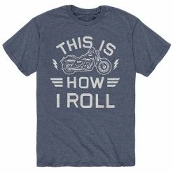 Licensed Character Men's This Is How I Roll Motorcycle Tee Blue -Licensed Character Shop unnamed file 5676