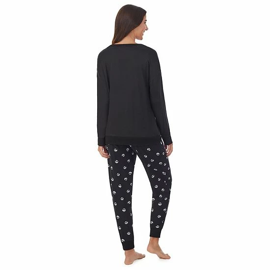 Licensed Character Women's The Nightmare Before Christmas Long Sleeve Pajama Top & Banded Bottom Pajama Pants Set 4 Licensed Character Women's The Nightmare Before Christmas Long Sleeve Pajama Top & Banded Bottom Pajama Pants Set - Image 2