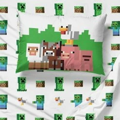 Licensed Character Minecraft Sheet Set With Pillowcases