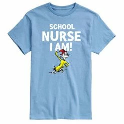 Licensed Character Men's Dr. Seuss School Nurse I Am Tee Blue