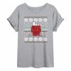 Licensed Character Juniors' Peanuts Christmas Doghouse Oversized Graphic Tee -Licensed Character Shop unnamed file 5776