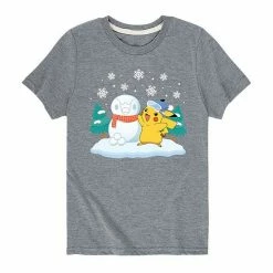 Licensed Character Boys 8-20 Pokemon Piplup Snowman Tee Green -Licensed Character Shop unnamed file 5813