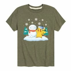Licensed Character Boys 8-20 Pokemon Piplup Snowman Tee Green -Licensed Character Shop unnamed file 5814