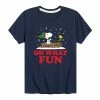 Licensed Character Boys 8-20 Peanuts Oh What Fun Sledding Graphic Tee Navy -Licensed Character Shop unnamed file 5824