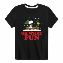 Licensed Character Boys 8-20 Peanuts Oh What Fun Sledding Graphic Tee Navy -Licensed Character Shop unnamed file 5826
