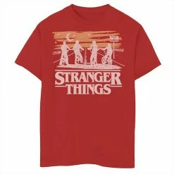 Licensed Character Boys 8-20 Netflix Stranger Things Night Silhouettes Graphic Tee