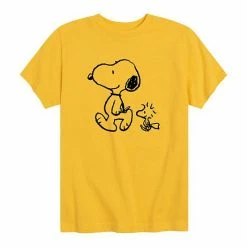 Licensed Character Boys 8-20 Peanuts Snoopy With Woodstock Graphic Tee