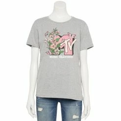 Licensed Character Women's Floral MTV Graphic Tee