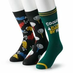 Licensed Character Men's Father's Day Golf Fashion Crew Socks & Gift Box