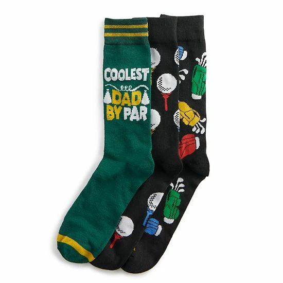 Licensed Character Men's Father's Day Golf Fashion Crew Socks & Gift Box 4 Licensed Character Men's Father's Day Golf Fashion Crew Socks & Gift Box - Image 2