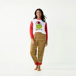 Licensed Character Plus Size Jammies For Your Families® How The Grinch Stole Christmas Pajama Set -Licensed Character Shop unnamed file 59