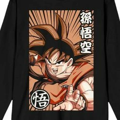 Licensed Character Men's Dragon Ball Z Goku Kanji Long Sleeve Tee -Licensed Character Shop unnamed file 5903