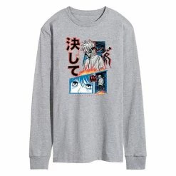 Licensed Character Men's Anime Never Surrender Long Sleeve Tee Red