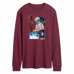 Licensed Character Men's Anime Never Surrender Long Sleeve Tee Red -Licensed Character Shop unnamed file 5910