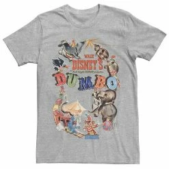 Licensed Character Men's Disney Dumbo Vintage Movie Poster Tee White