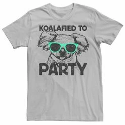 Licensed Character Men's Koalafied To Party Koala Sunglasses Portrait Tee Silver -Licensed Character Shop unnamed file 5995