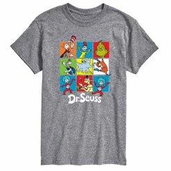 Licensed Character Men's Dr. Seuss Grid Tee Green -Licensed Character Shop unnamed file 5999