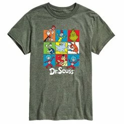 Licensed Character Men's Dr. Seuss Grid Tee Green -Licensed Character Shop unnamed file 6000