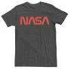 Licensed Character Men's NASA Simple Red Text Logo Tee Charcoal Heather -Licensed Character Shop unnamed file 6001