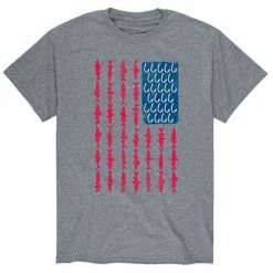 Licensed Character Men's Fish Hook American Flag Tee Grey -Licensed Character Shop unnamed file 6006