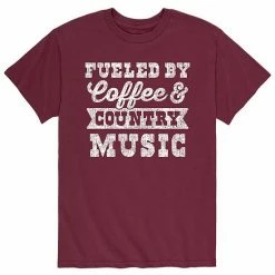 Licensed Character Men's Fueled By Coffee Country Music Tee Black -Licensed Character Shop unnamed file 6012
