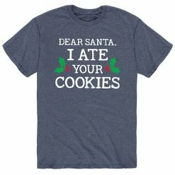 Licensed Character Men's Dear Santa I Ate Your Cookies Tee Black -Licensed Character Shop unnamed file 6018