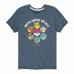 Licensed Character Boys 8-20 Pokemon Group Catch 'Em All Graphic Tee