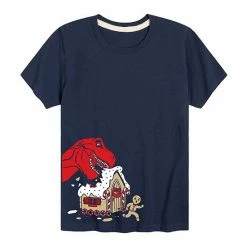 Licensed Character Boys 8-20 Dino Gingerbread House Graphic Tee