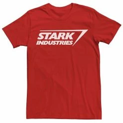 Licensed Character Men's Marvel Iron Man Stark Industries Logo Tee Navy Heather
