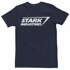 Licensed Character Men's Marvel Iron Man Stark Industries Logo Tee Navy Heather -Licensed Character Shop unnamed file 6062