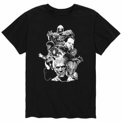 Licensed Character Men's Monster Group Shot Art Tee Black