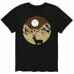 Licensed Character Men's Deer And Mountain Scene Tee Black