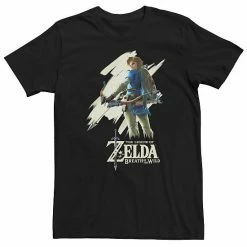 Licensed Character Young Men's Nintendo Legend Of Zelda Breath Of The Wild Paint Swipe Link Tee