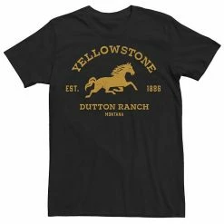 Licensed Character Men's Yellowstone Dutton Ranch Montana Horse Logo C1 Tee
