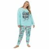 Licensed Character Plus Size Hasbro Game Night Long Sleeve Pajama Top & Banded Bottom Pajama Pants Set -Licensed Character Shop unnamed file 6208