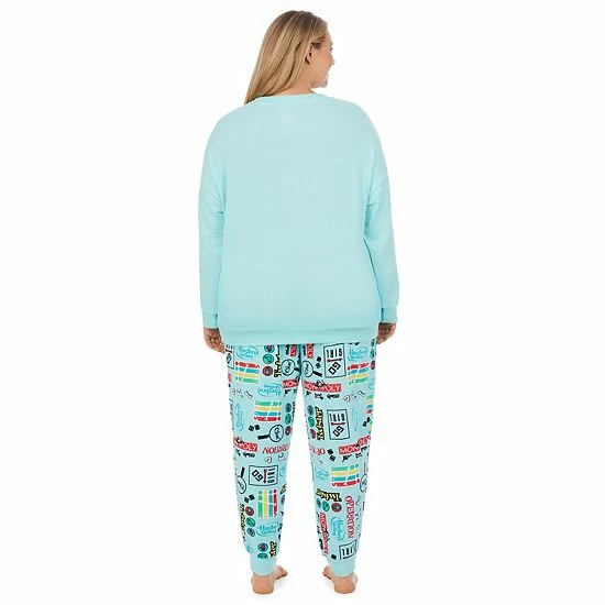 Licensed Character Plus Size Hasbro Game Night Long Sleeve Pajama Top & Banded Bottom Pajama Pants Set 4 Licensed Character Plus Size Hasbro Game Night Long Sleeve Pajama Top & Banded Bottom Pajama Pants Set - Image 2