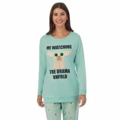 Licensed Character Women's The Mandalorian The Child Long Sleeve Pajama Top & Banded Bottom Pajama Pants Set -Licensed Character Shop unnamed file 621