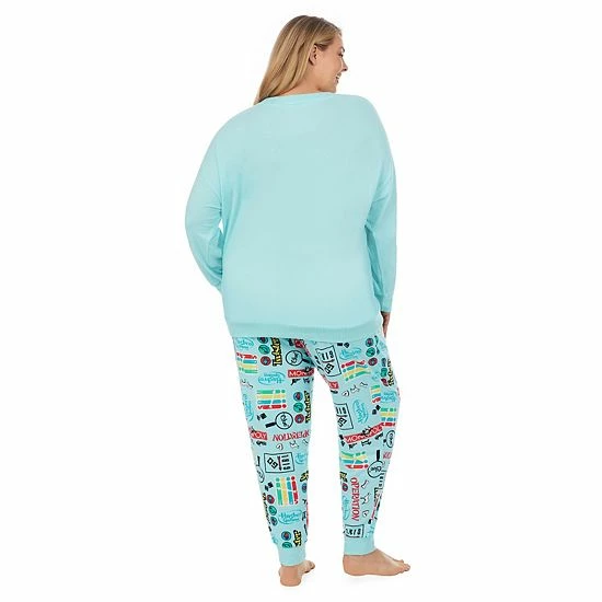 Licensed Character Plus Size Hasbro Game Night Long Sleeve Pajama Top & Banded Bottom Pajama Pants Set 6 Licensed Character Plus Size Hasbro Game Night Long Sleeve Pajama Top & Banded Bottom Pajama Pants Set - Image 4