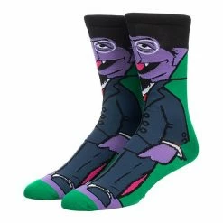 Licensed Character Men's Sesame Street Count Von Count Crew Socks