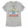 Licensed Character Disney / Pixar's Toy Story Aliens Juniors' Pizza Planet Snowglobe Graphic Tee Athletic Heather -Licensed Character Shop unnamed file 6231