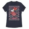 Licensed Character Juniors' Disney Minnie Mouse Christmas Sweater Style Tee -Licensed Character Shop unnamed file 6236