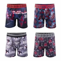 Licensed Character Boys 6-10 4-Pack Marvel Spider-Man Miles Morales Boxer Briefs -Licensed Character Shop unnamed file 6238
