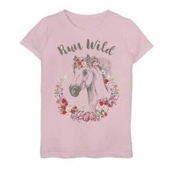 Licensed Character Girls 7-16 Fifth Sun Run Wild Floral Horse Graphic Tee Green Apple -Licensed Character Shop unnamed file 6241