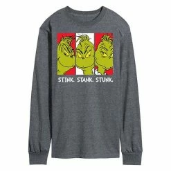 Licensed Character Men's Dr. Seuss Grinch Stink Stank Stunk Long Sleeve Tee Black -Licensed Character Shop unnamed file 6256