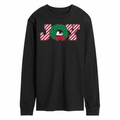 Licensed Character Men's Peanuts Joy Wreath Long Sleeve Tee Gray -Licensed Character Shop unnamed file 6270